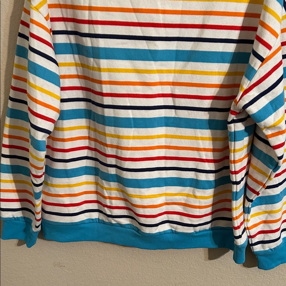 NWT ALDI Colorful Striped Sweatshirt - Picture 7 of 7
